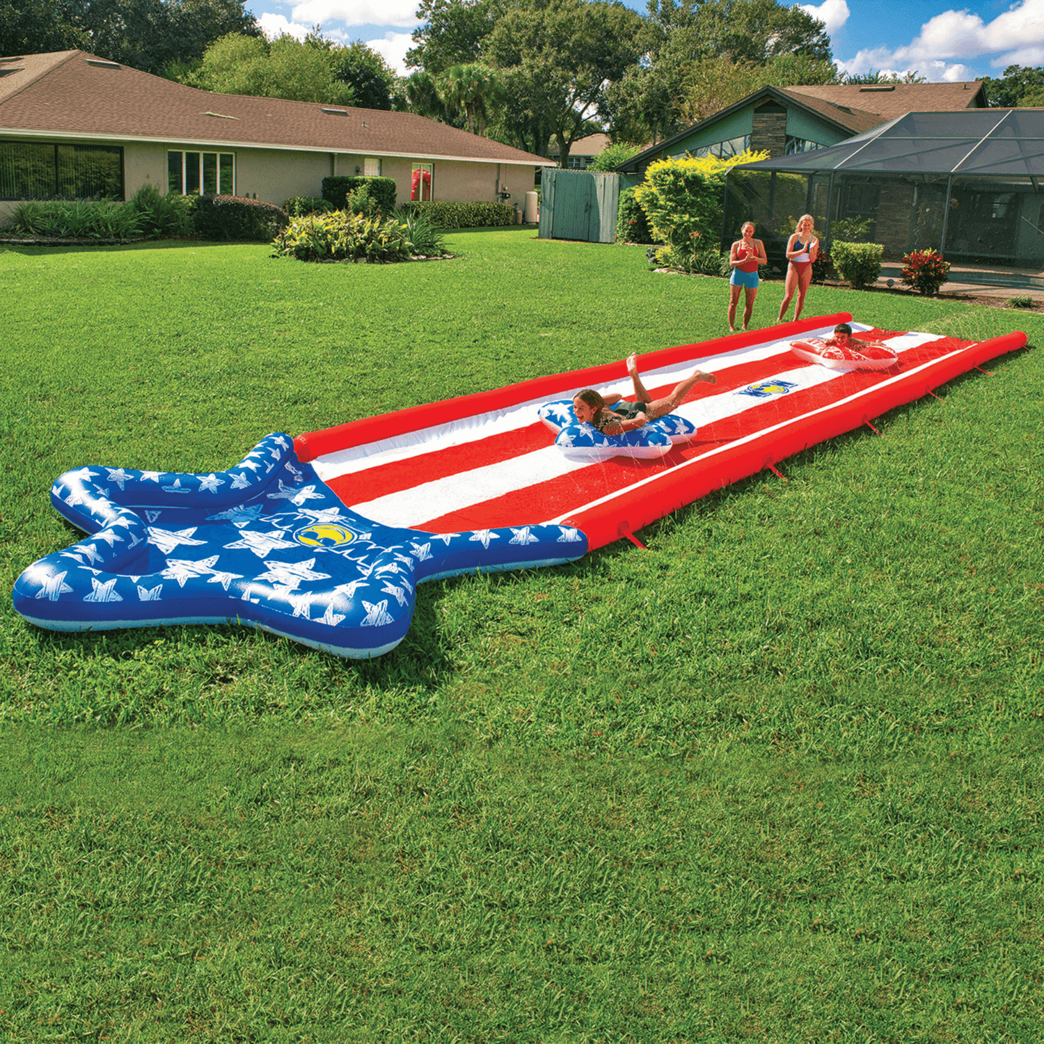 WOW Watersports Americana Stars &amp; Stripes Giant 40ft Backyard Super Slide Jupiter Gear Home