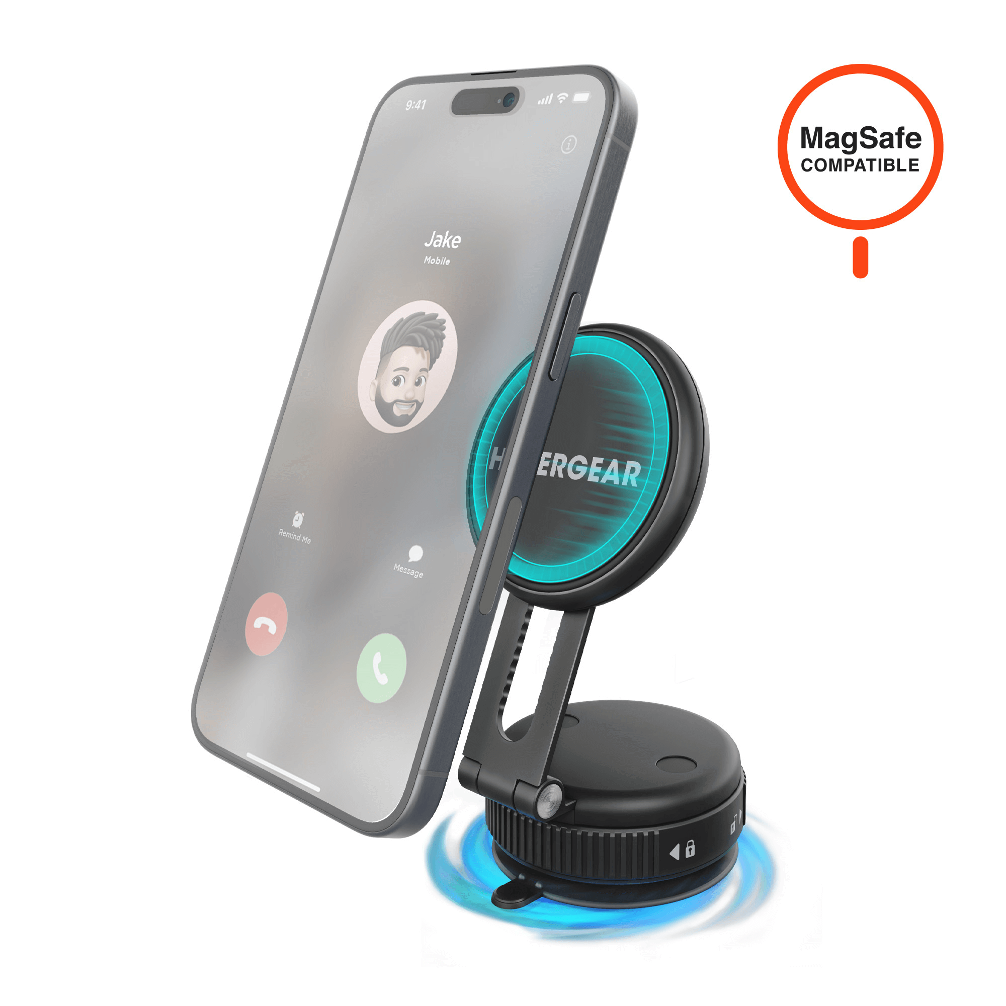 HyperGear Mag Vac Magnetic Phone Mount with Vacuum Suction Cup Base Jupiter Gear Home