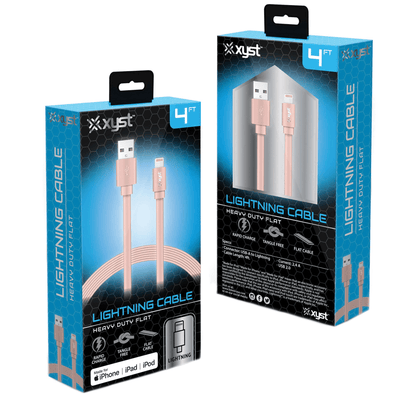 Xyst Charge and Sync USB to Lightning Flat Cable 4Ft Jupiter Gear Home