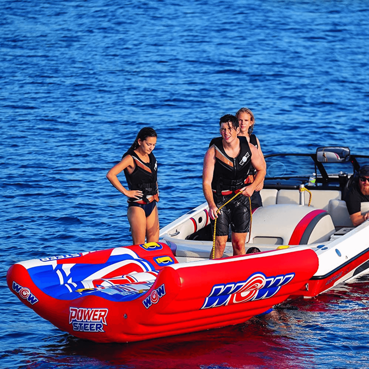 WOW Watersports Power Steer 3 Person 3P Steerable Deck Tube Jupiter Gear Home