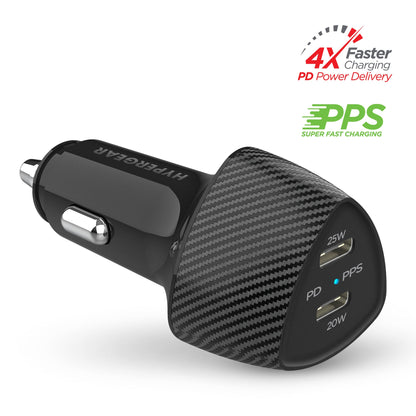 HyperGear SpeedBoost 45W PD Dual Output Car Charger for Multiple Devices Jupiter Gear Home