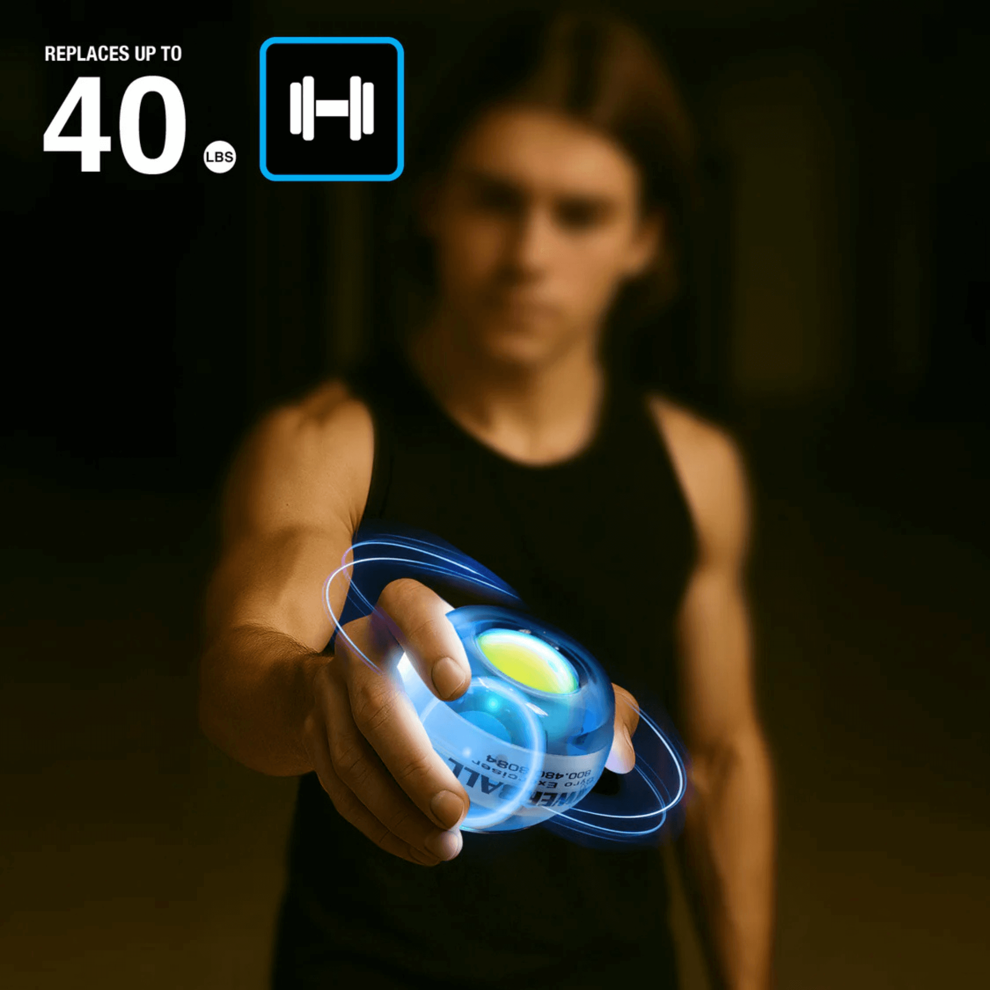DFX Powerball Blue Gyroscope Hand Exerciser Jupiter Gear Home