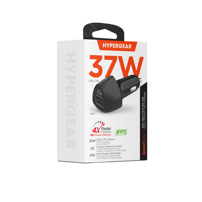 HyperGear SpeedBoost 25W USB-C PD + 12W USB Fast Car Charger with PPS Jupiter Gear Home