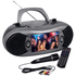 Naxa 7” Bluetooth TV DVD Boombox with Mic Grey - Refurbished Jupiter Gear Home