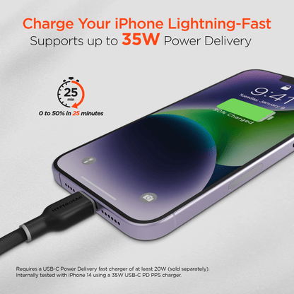 HyperGear Flexi PRO USB-C to Lightning Cable 6ft Jupiter Gear Home