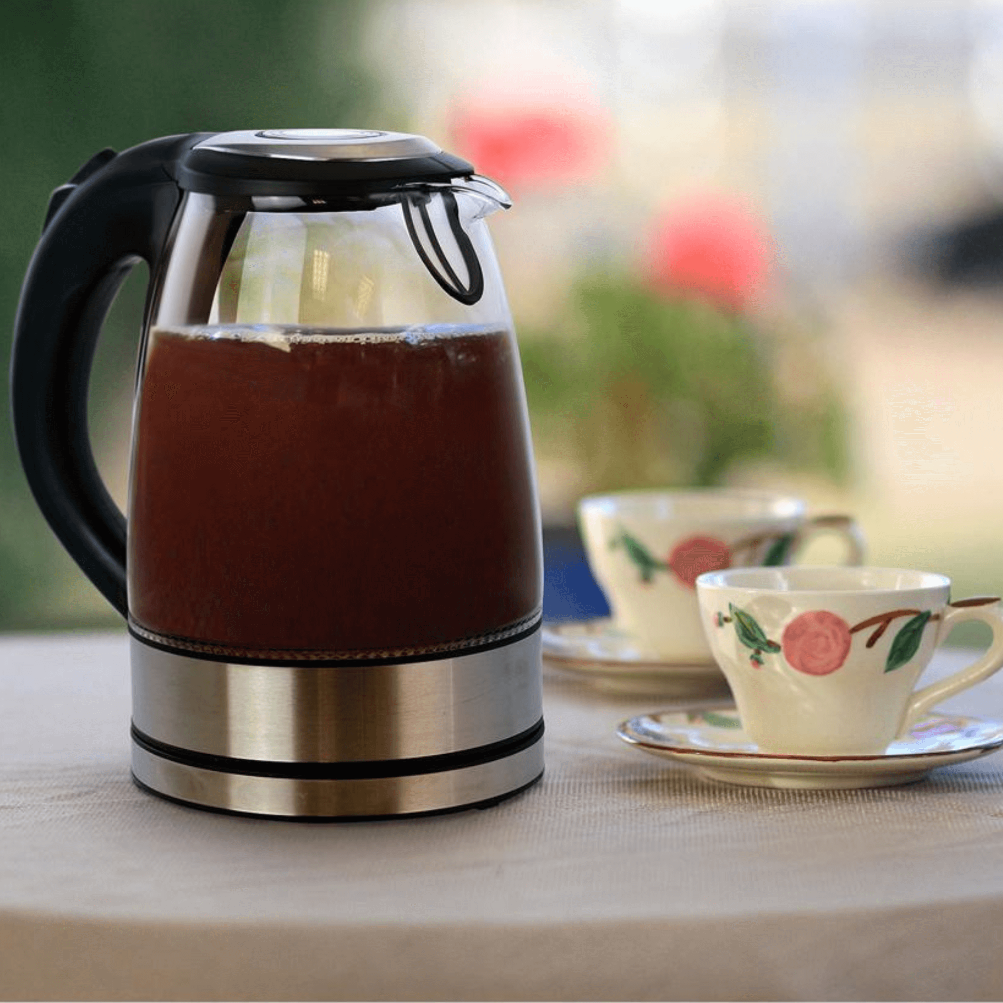 Better Chef 1500W 7-Cup Cordless Electric Borosilicate Glass Kettle with 360 Degree Swivel Base Jupiter Gear Home