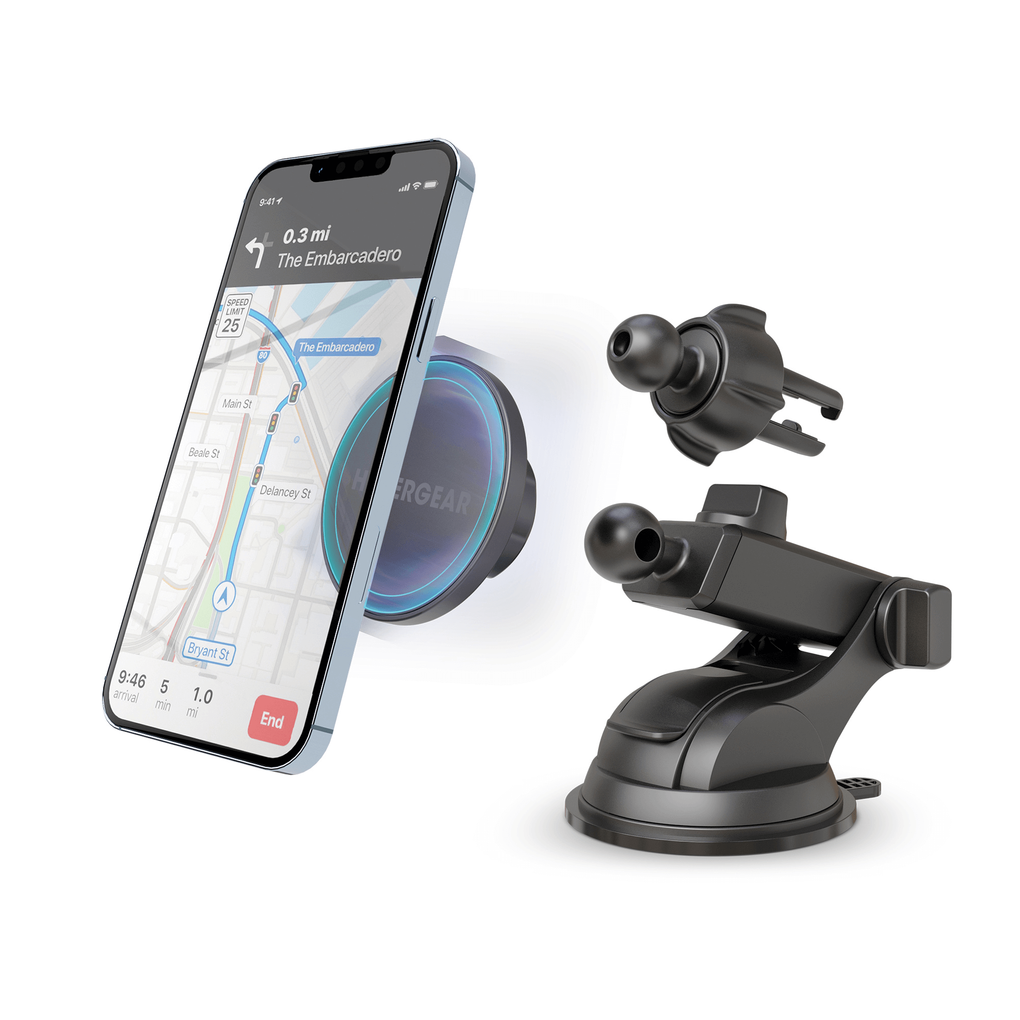 HyperGear MagGrip MagSafe Phone Mount Kit Jupiter Gear Home