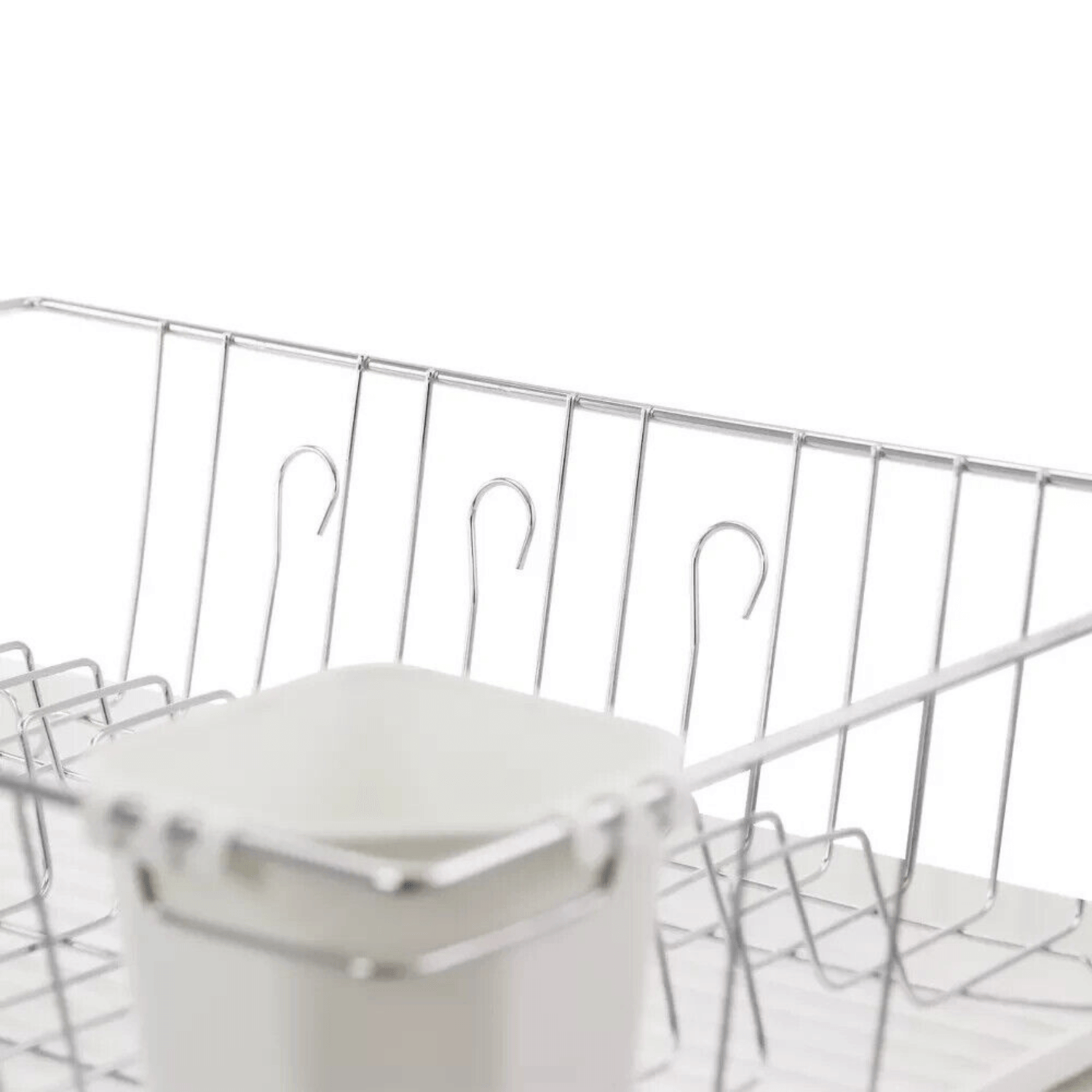 Better Chef 16" Chrome-Plated Metal Dish Rack with Drain Tray Jupiter Gear Home