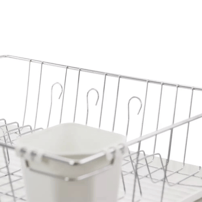 Better Chef 16" Chrome-Plated Metal Dish Rack with Drain Tray Jupiter Gear Home