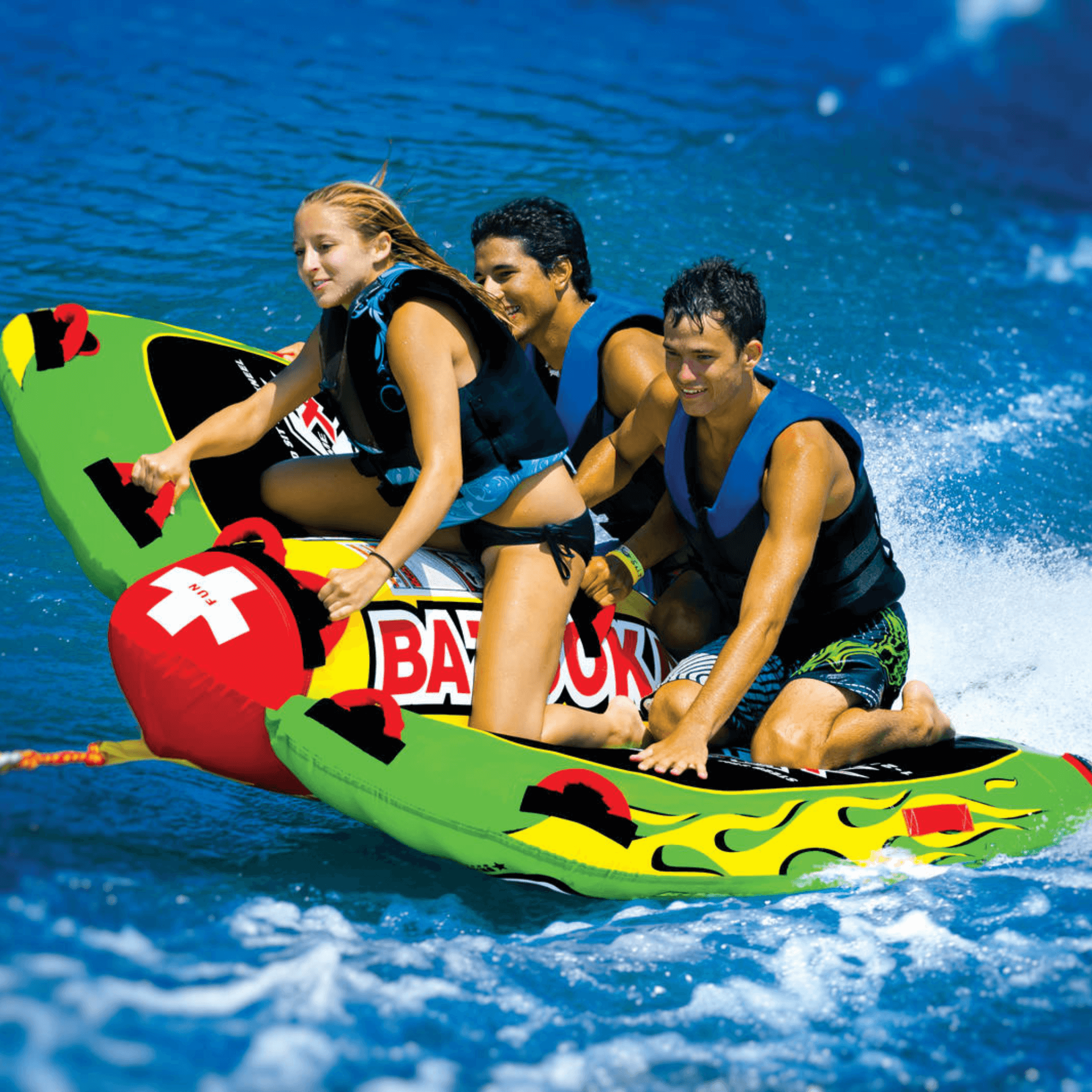 WOW Watersports Big Bazooka 4 Person Towable w Optional Steering Capability Jupiter Gear Home