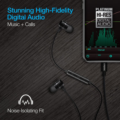 Naztech USB-C Metal Earphones Jupiter Gear Home
