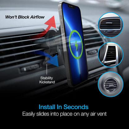 Naztech MagLock 15W Wireless Charging Vent Mount Jupiter Gear Home