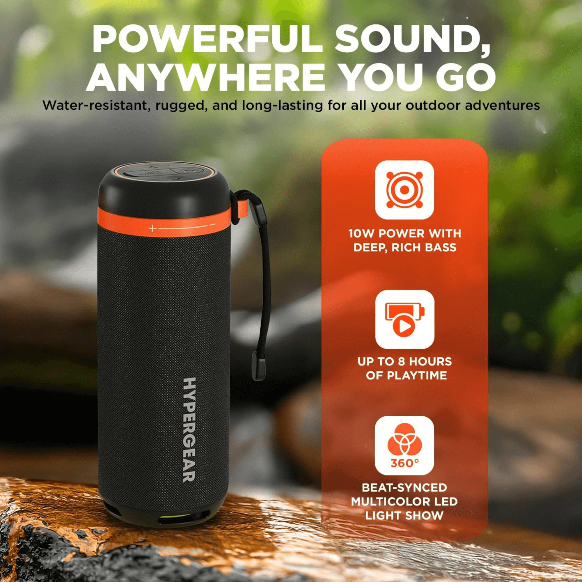 HyperGear SoundTower Portable Bluetooth Speaker Jupiter Gear Home