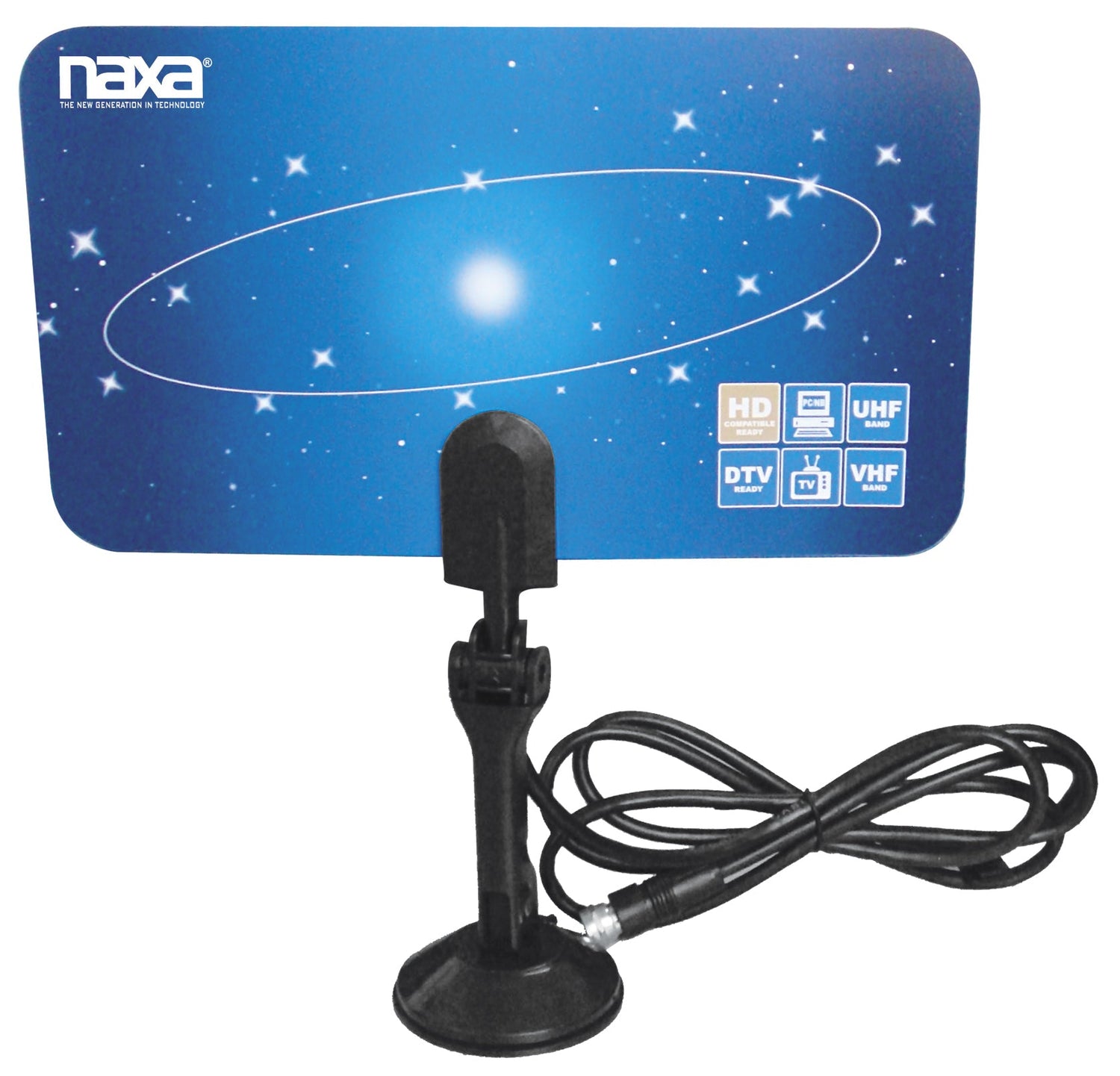 Naxa Ultra-Thin Flat Panel Style Powered Antenna For HDTV and ATSC Digital TV Jupiter Gear Home