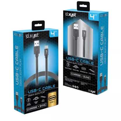 Xyst Charge and Sync USB to USB-C Flat Cable 4Ft Jupiter Gear Home