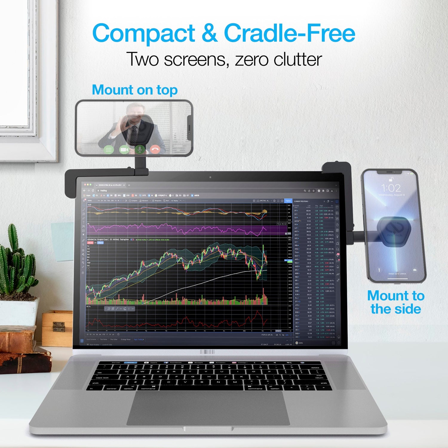 Naztech MagBuddy Elite Laptop Mount w Adjustable Angle &amp; Orientation Jupiter Gear Home
