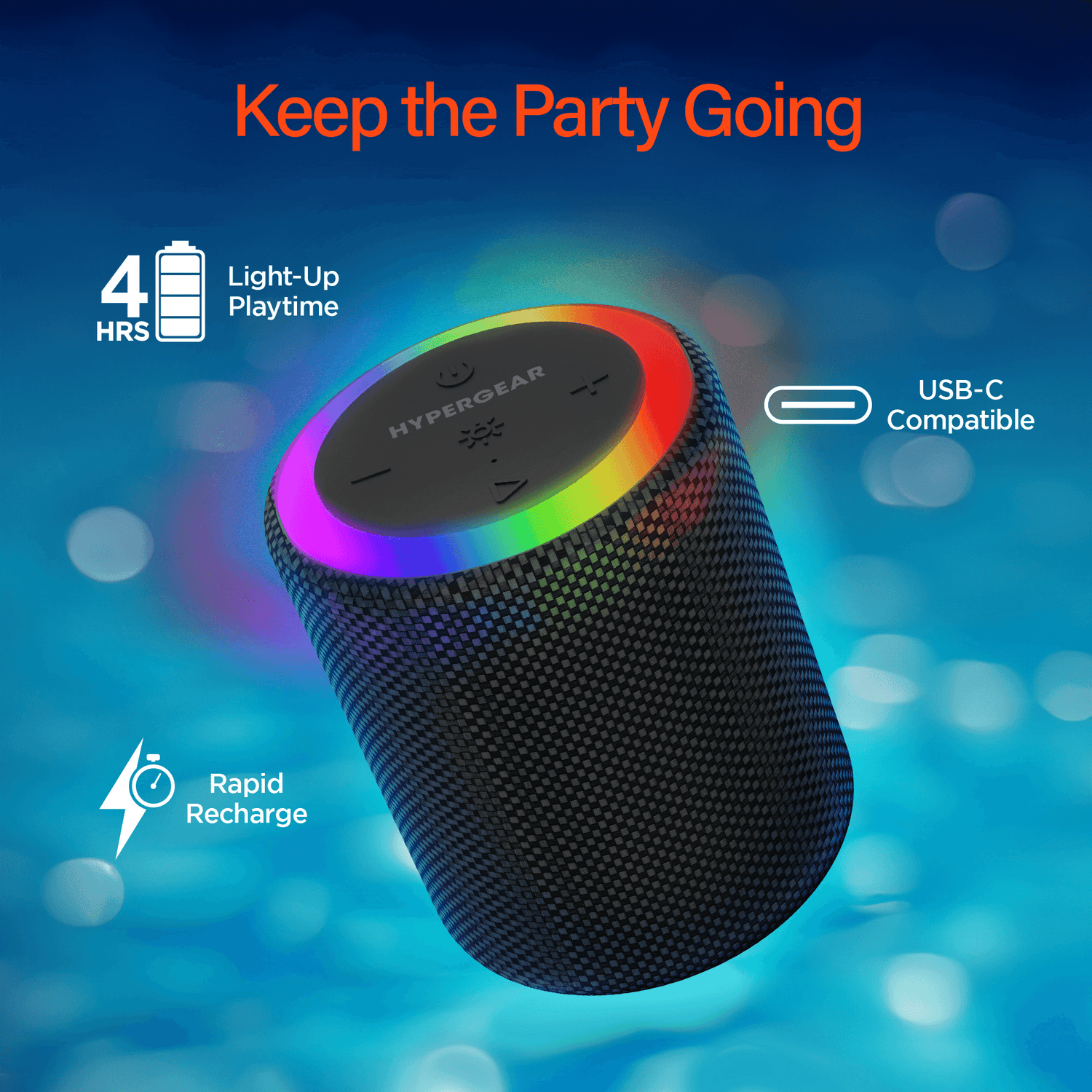 HyperGear Halo Wireless LED Speaker Jupiter Gear Home