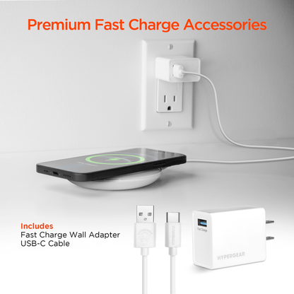 HyperGear ChargePad Pro 15W Wireless Fast Charger USB-C Jupiter Gear Home