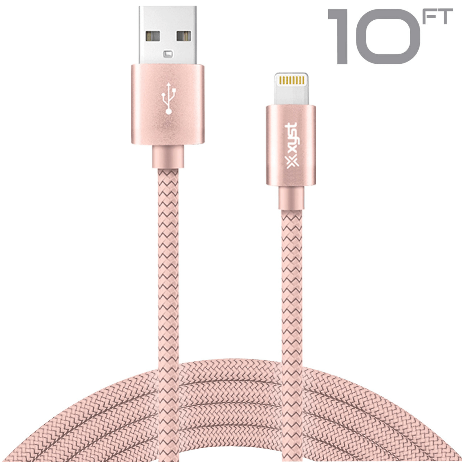 Xyst Charge and Sync USB to Lightning Braided Cable 10Ft Jupiter Gear Home