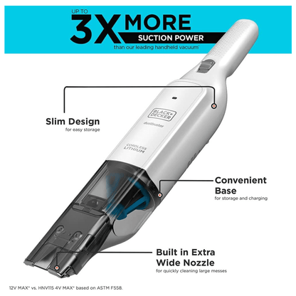 Black &amp; Decker Dustbuster Advanced Clean Handheld Cordless Vacuum with Base Jupiter Gear Home