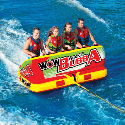 WOW Watersports Big Bubba 1 to 4 Person Inflatable Towable Deck Tube Jupiter Gear Home