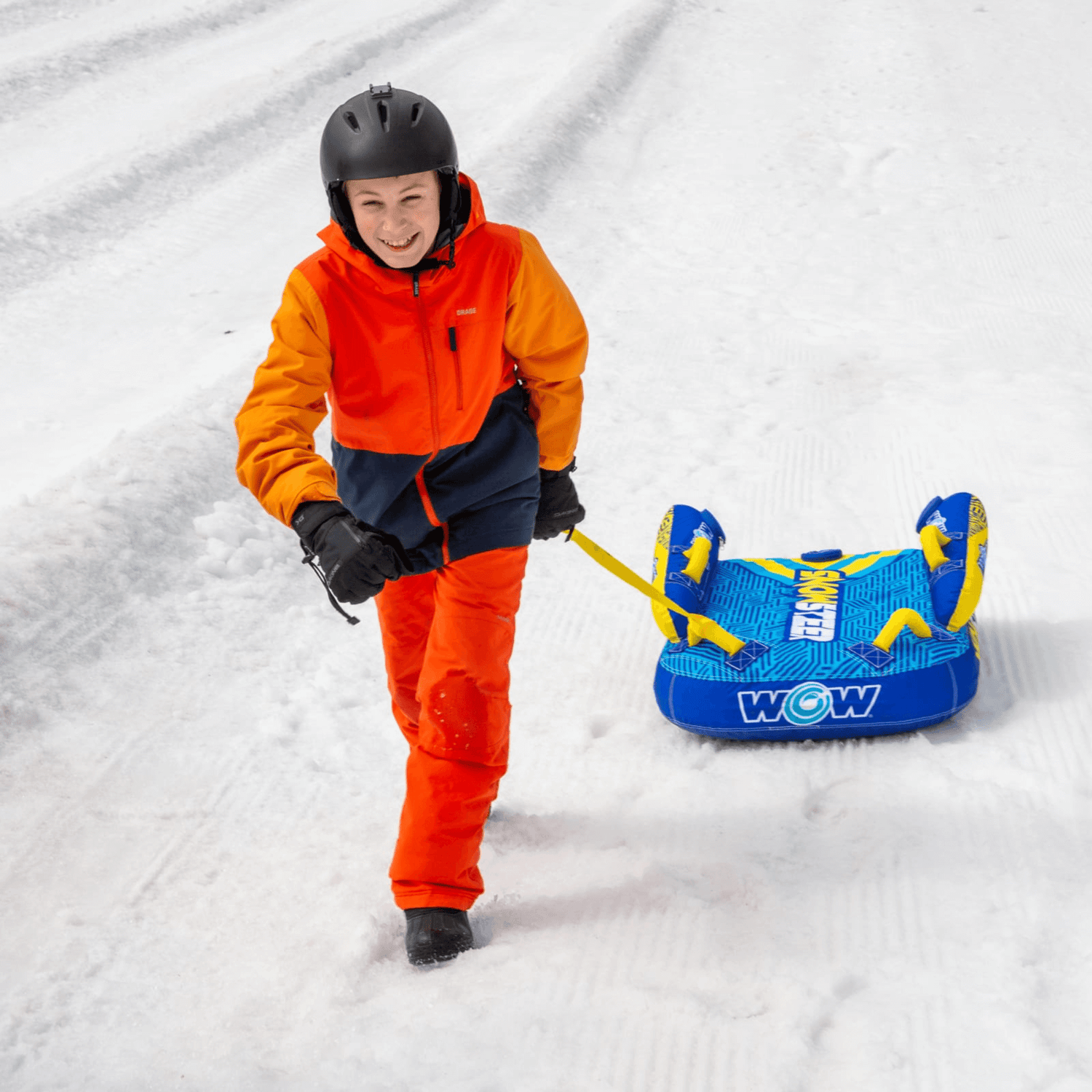 WOW Watersports SnowSteer Snow Sled with Lying Position for Easy Sledding Jupiter Gear Home
