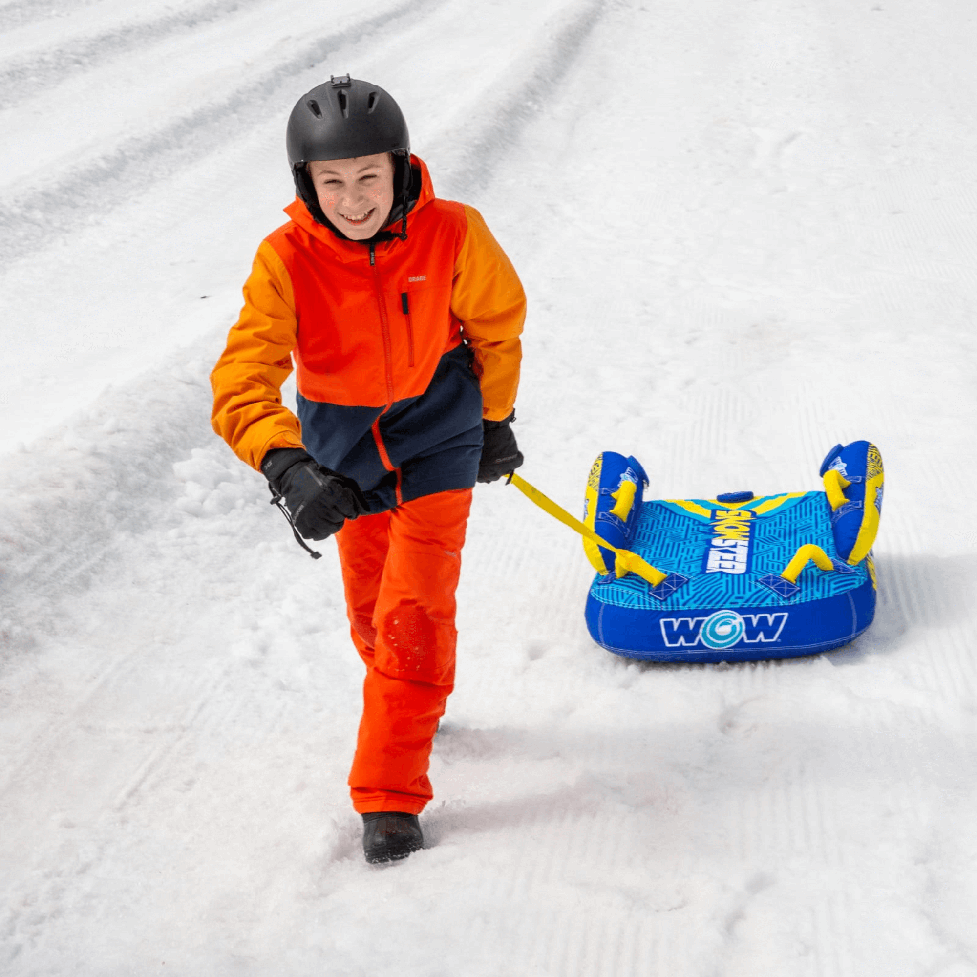 WOW Watersports SnowSteer Snow Sled with Lying Position for Easy Sledding Jupiter Gear Home