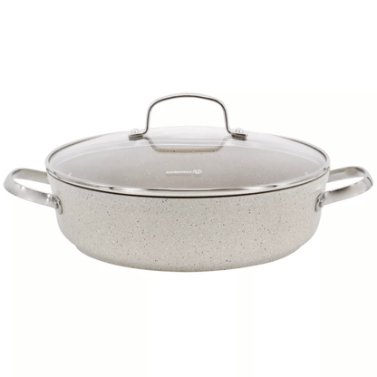 Korkmaz Granita Aluminum 3.5L Non-Stick Low Casserole Dish with Lid Jupiter Gear Home