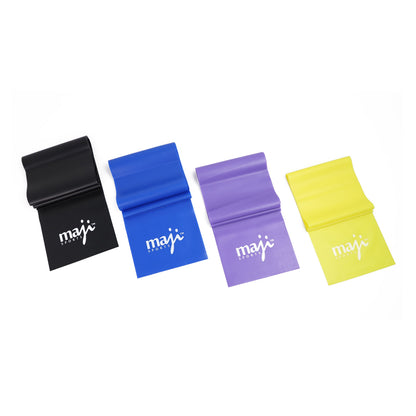 Maji Sports Full Body Exercise &amp; Stretch Bands - Variable Resistance 4 Pack Jupiter Gear Home