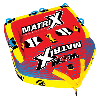 WOW Watersports Matrix Towable Boat Tube w Secure Seating for 1-4 Persons Jupiter Gear Home