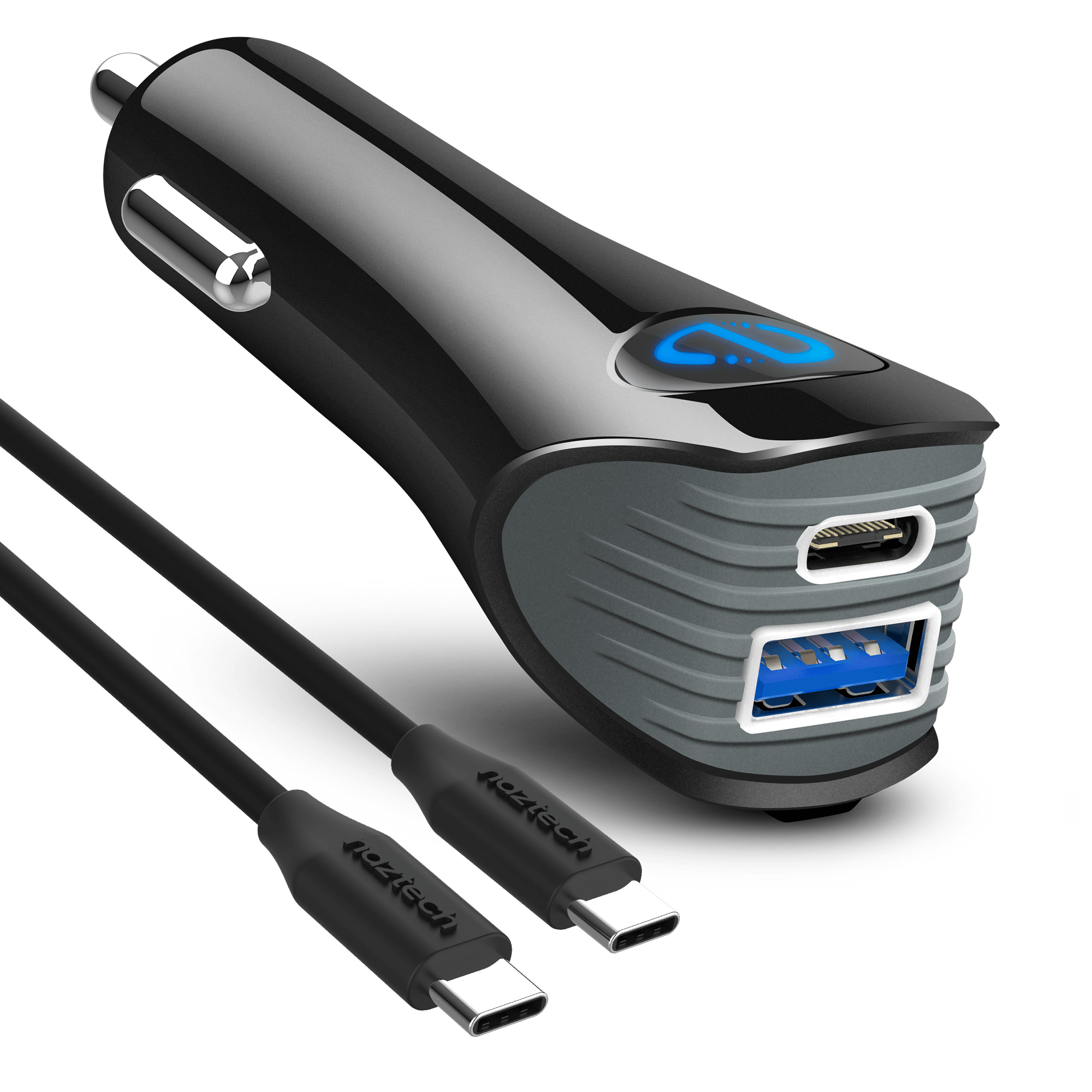 Naztech N420 PD25W+2.4A  Car Charger + C - C Cable 4Ft Jupiter Gear Home
