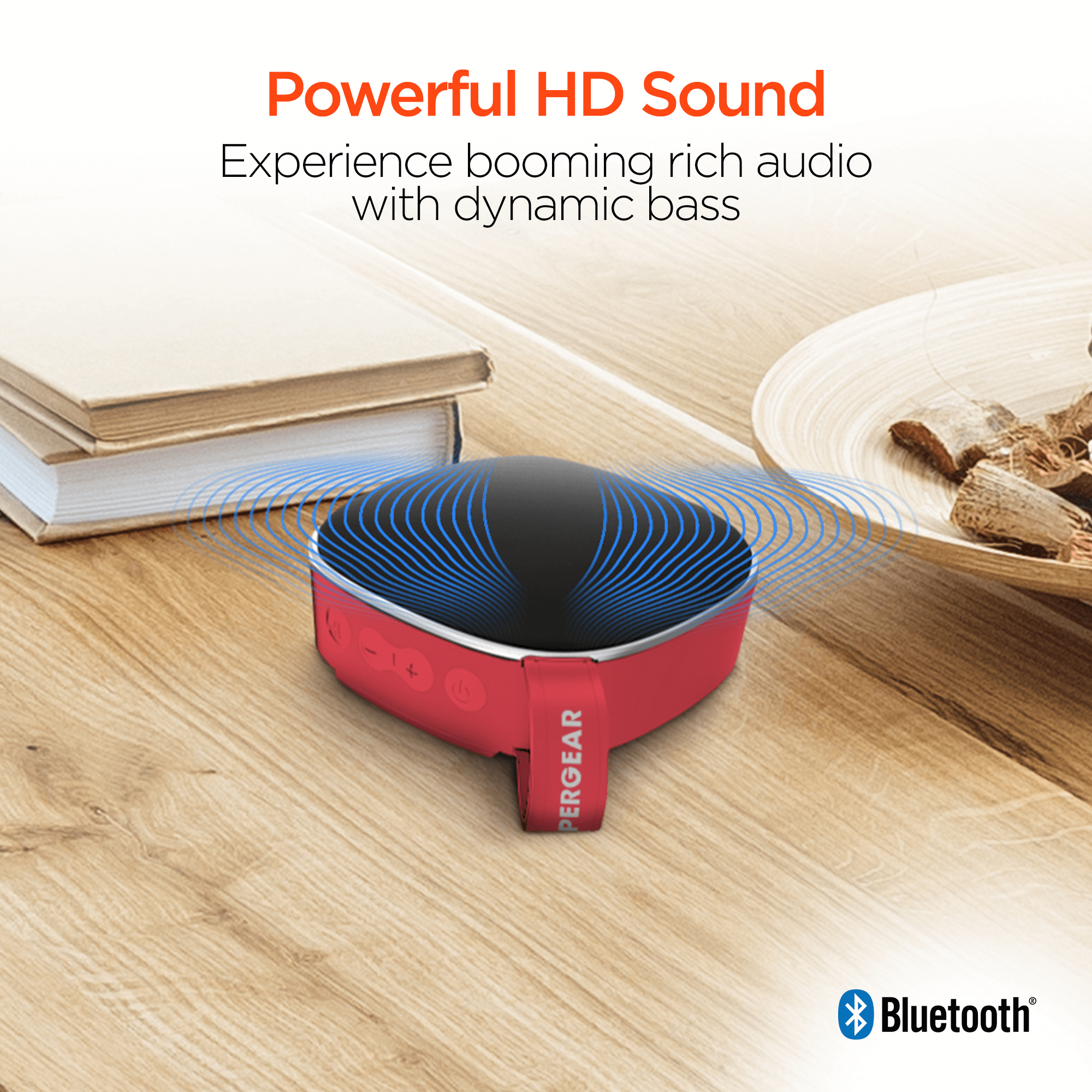 HyperGear Fabrix Mini Wireless Speaker - Red Jupiter Gear Home