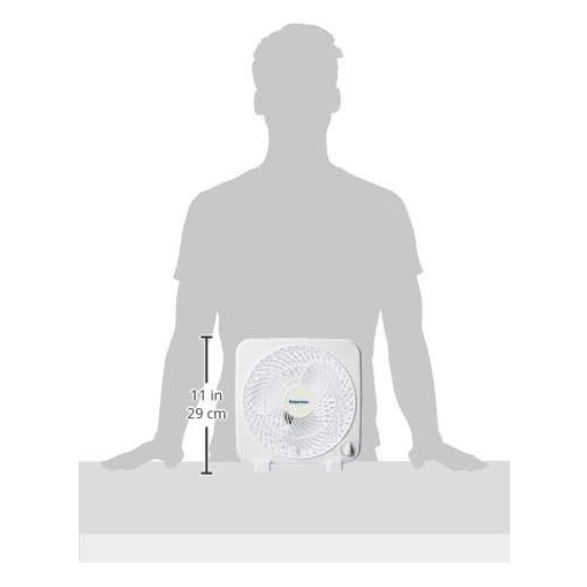 Impress 9-Inch 3-Speed Box Fan Jupiter Gear Home
