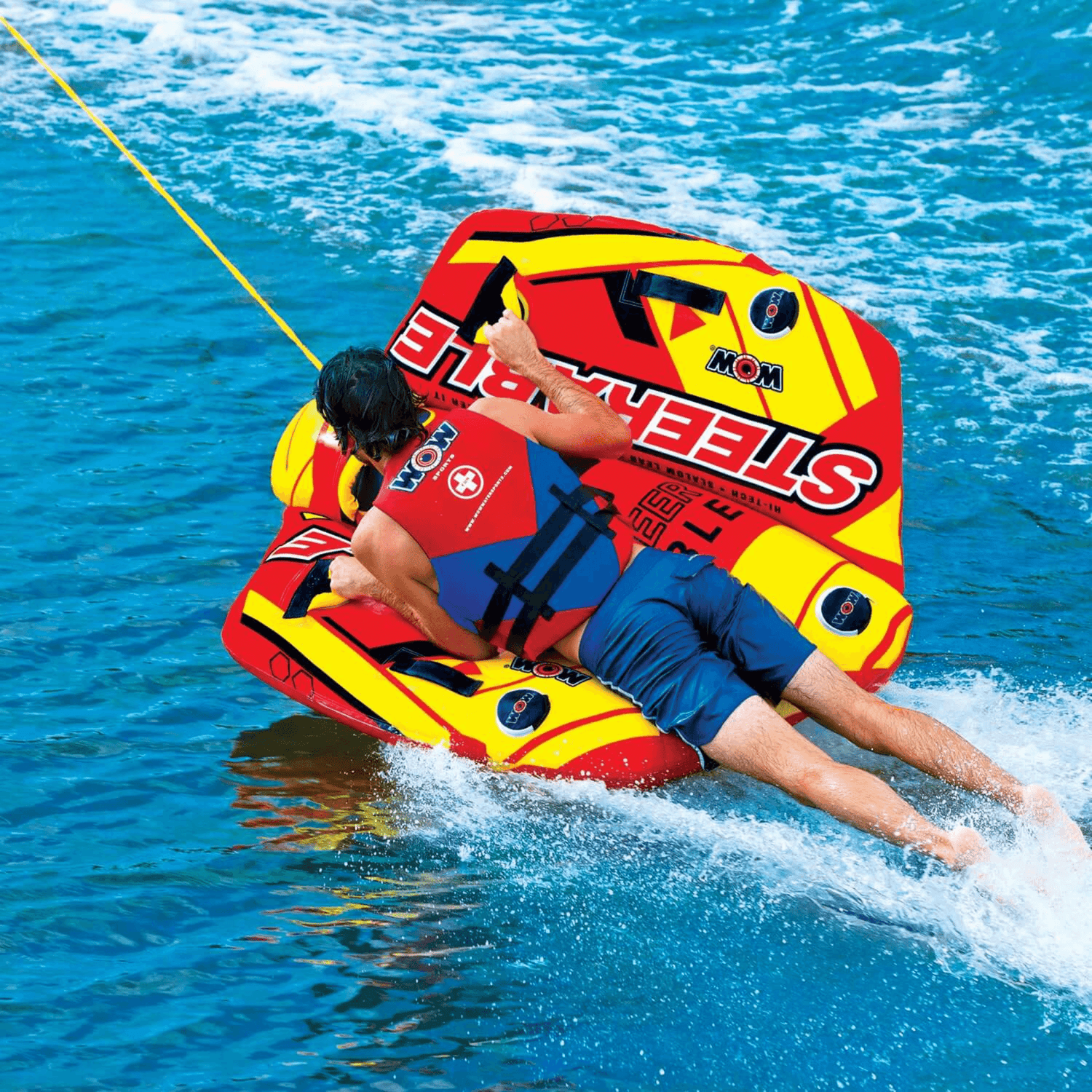 WOW Watersports Take Control of the Ride 1 or 2 P Inflatable Steerable Tube Jupiter Gear Home
