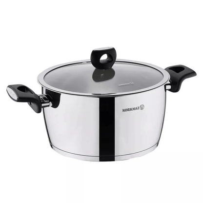 Korkmaz Nora 8 Piece Stainless Steel Casserole Cookware Set Jupiter Gear Home