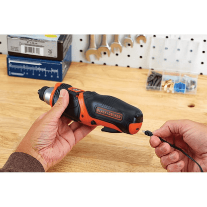 Black &amp; Decker Cordless Rechargeable Pivoting Screwdriver &amp; Picture Hanging Kit Jupiter Gear Home