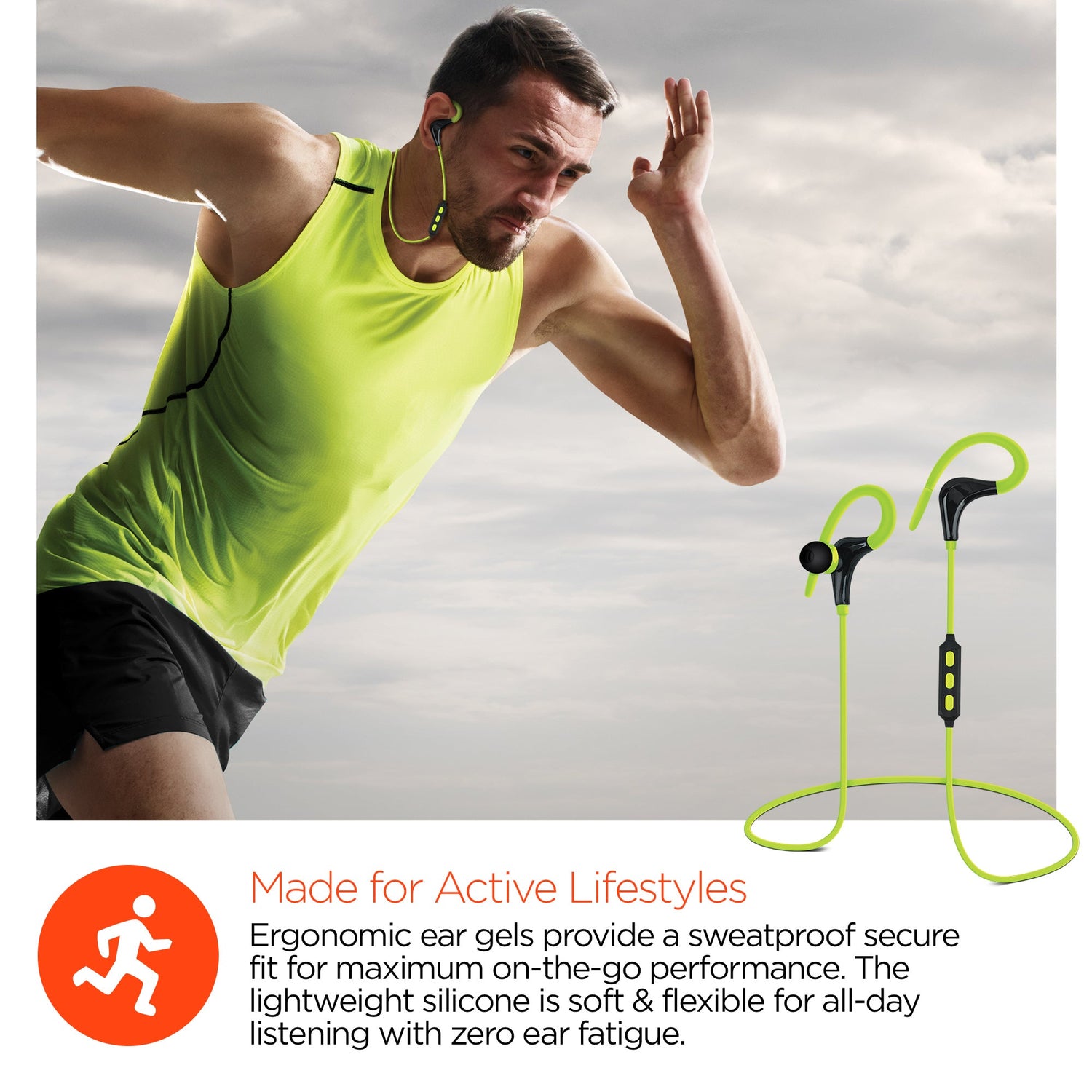 HyperGear Marathon Wireless Sports Earphones Active Jupiter Gear Home