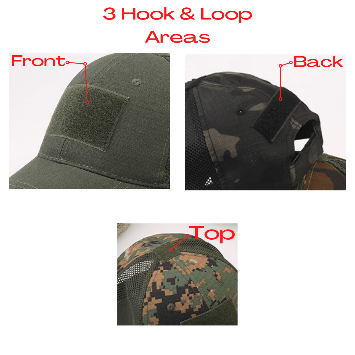 JupiterGear Military-Style Tactical Patch Hat with Adjustable Strap | Breathable &amp; Unisex Jupiter Gear Home