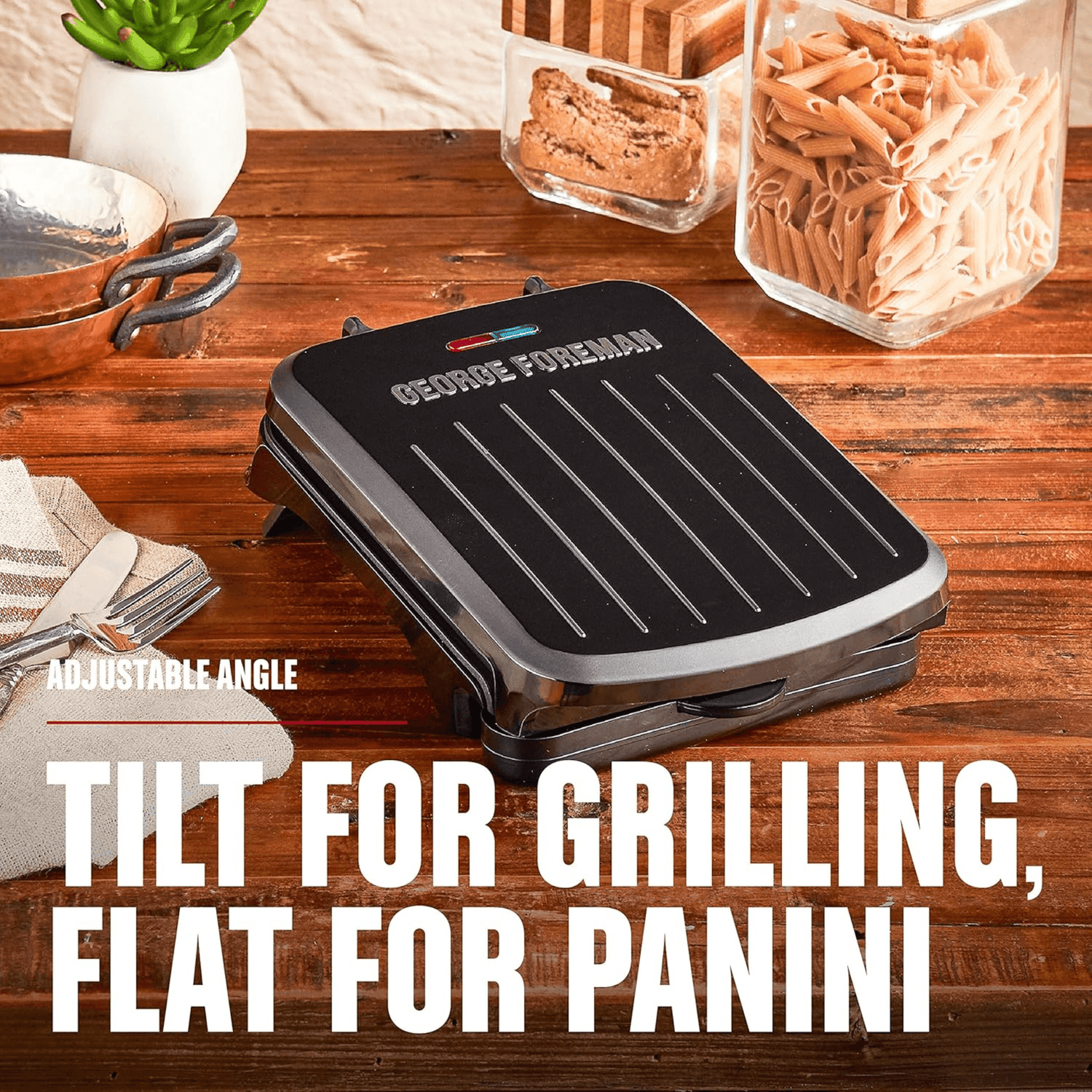 George Foreman 2-Serving Classic Plate Electric Indoor Grill and Panini Press Jupiter Gear Home