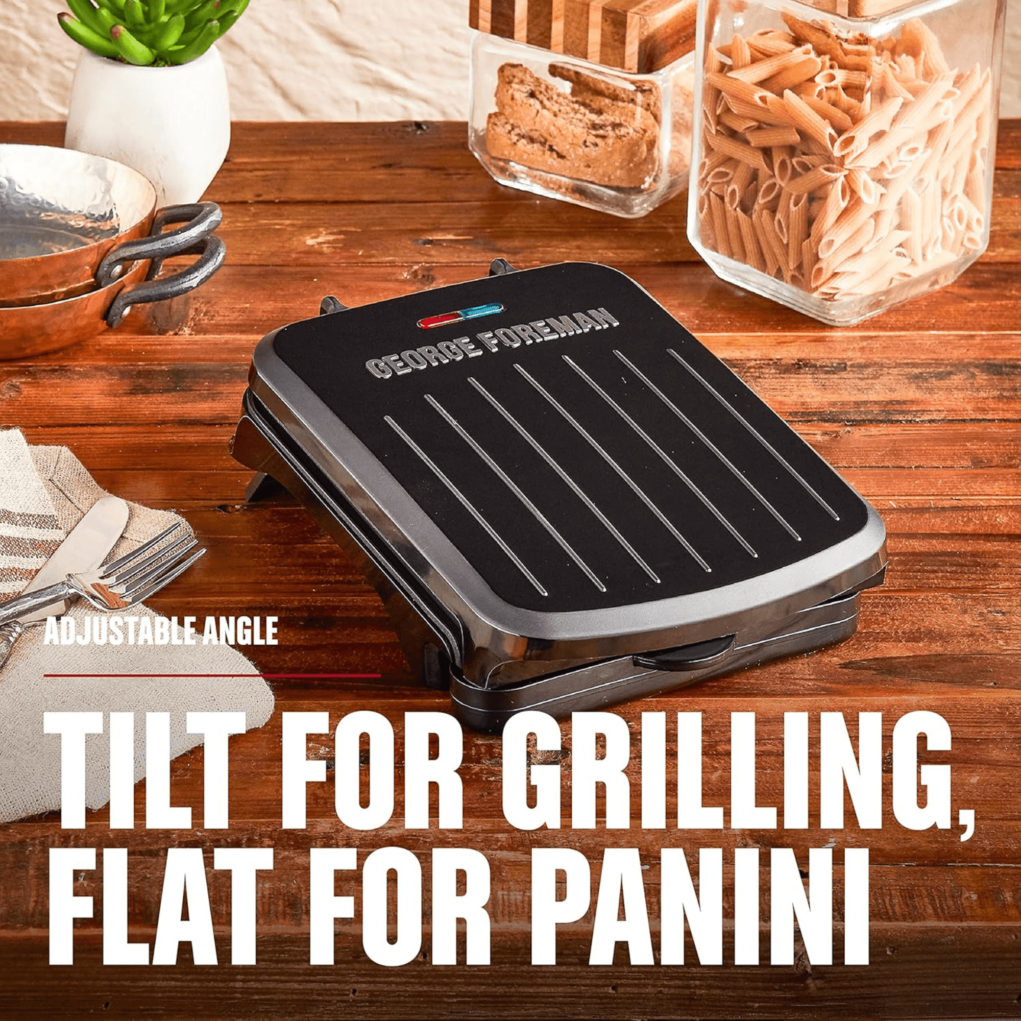 George Foreman 2-Serving Classic Plate Electric Indoor Grill and Panini Press Jupiter Gear Home