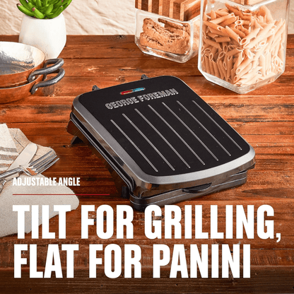 George Foreman 2-Serving Classic Plate Electric Indoor Grill and Panini Press Jupiter Gear Home