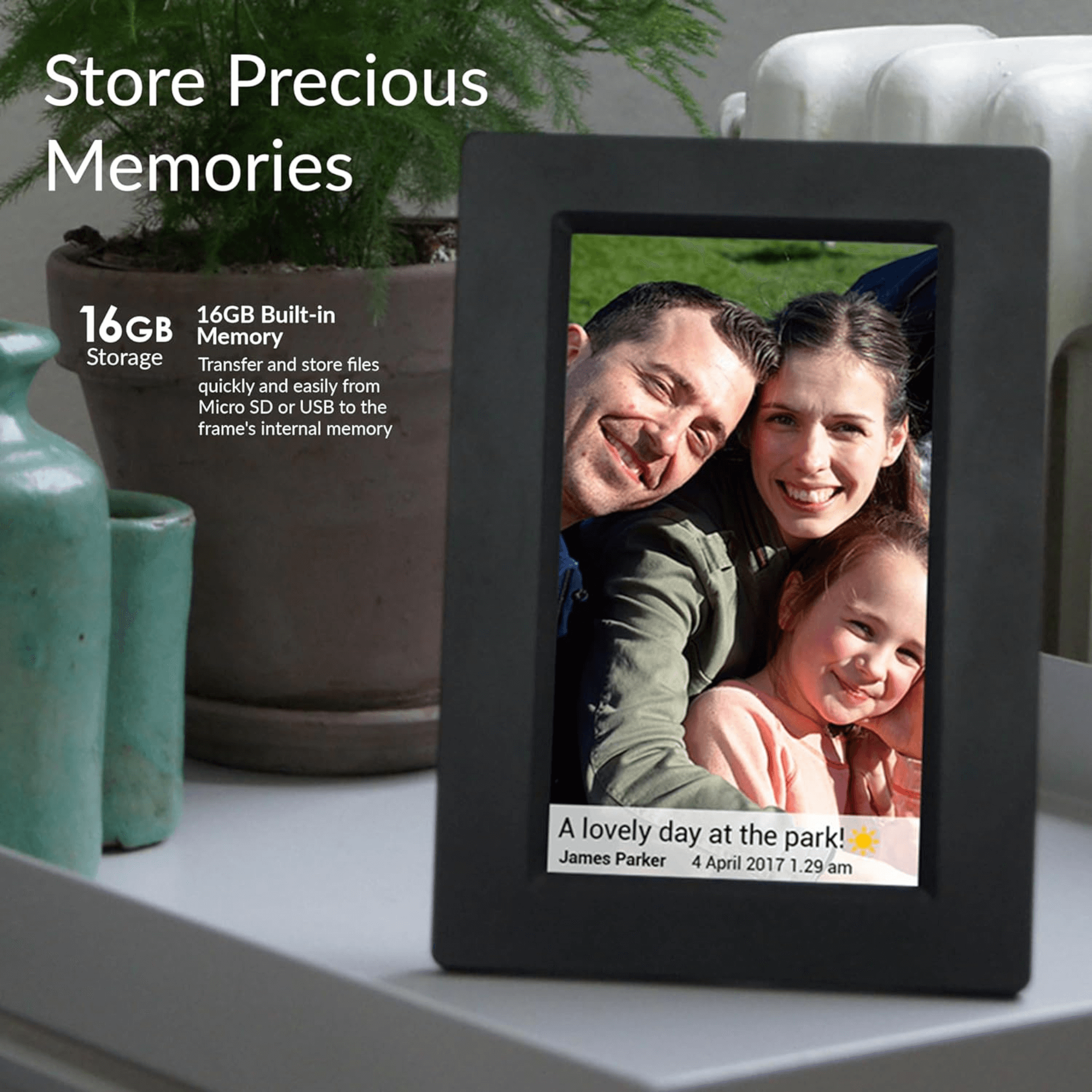 Supersonic 7" Smart WiFi Photo Frame Jupiter Gear Home