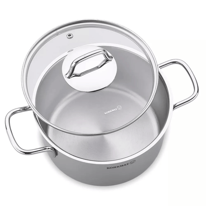 Korkmaz Perla 3Pce 6.9L Stainless Steel Casserole Steamer with Lid Jupiter Gear Home