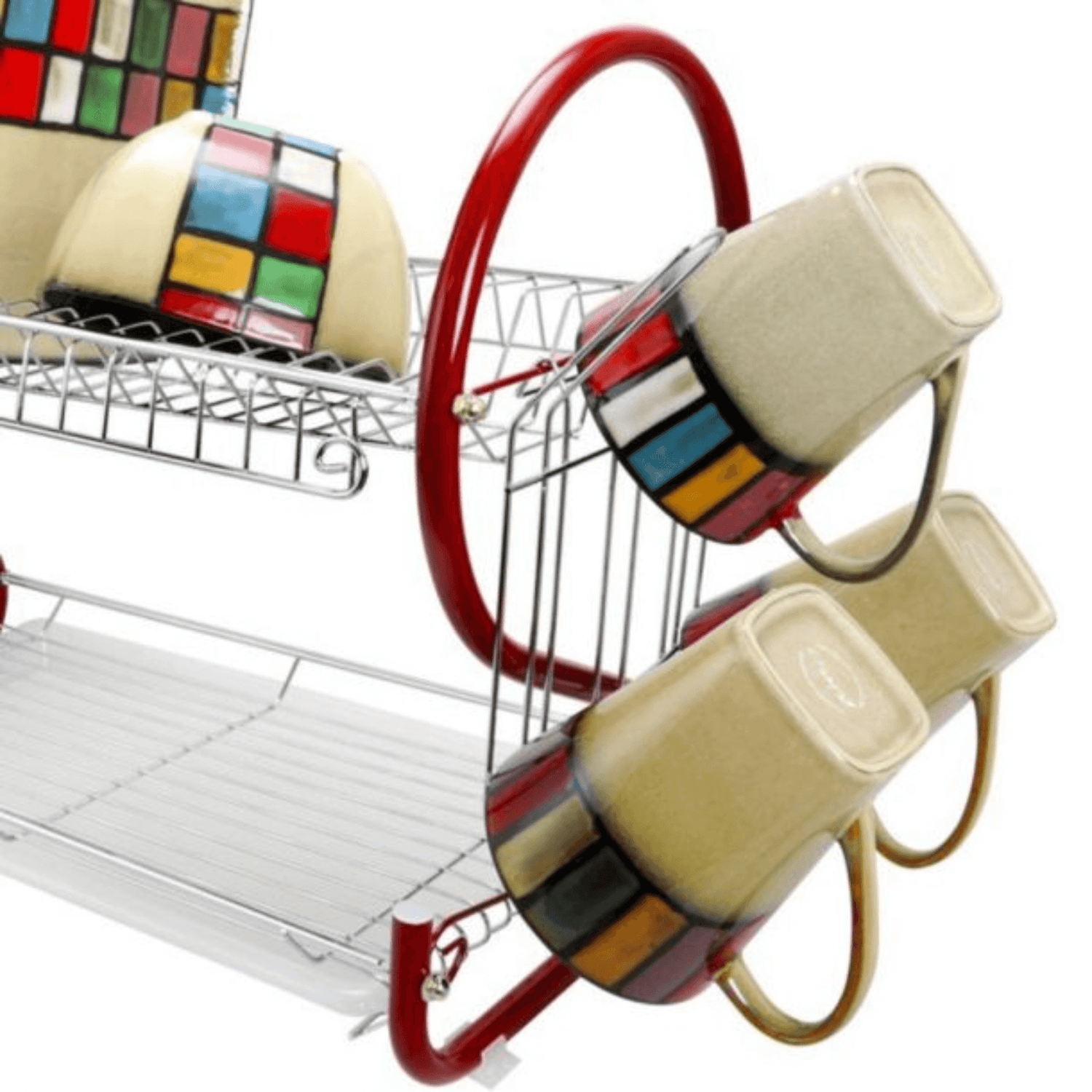 Better Chef 16" 2-Level Colored-Chrome-Plated S-Shaped Dish Rack Jupiter Gear Home