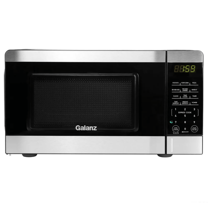 Galanz 0.9 Cu. Ft. 900 Watt Countertop Microwave Oven with Stainless Accents Jupiter Gear Home