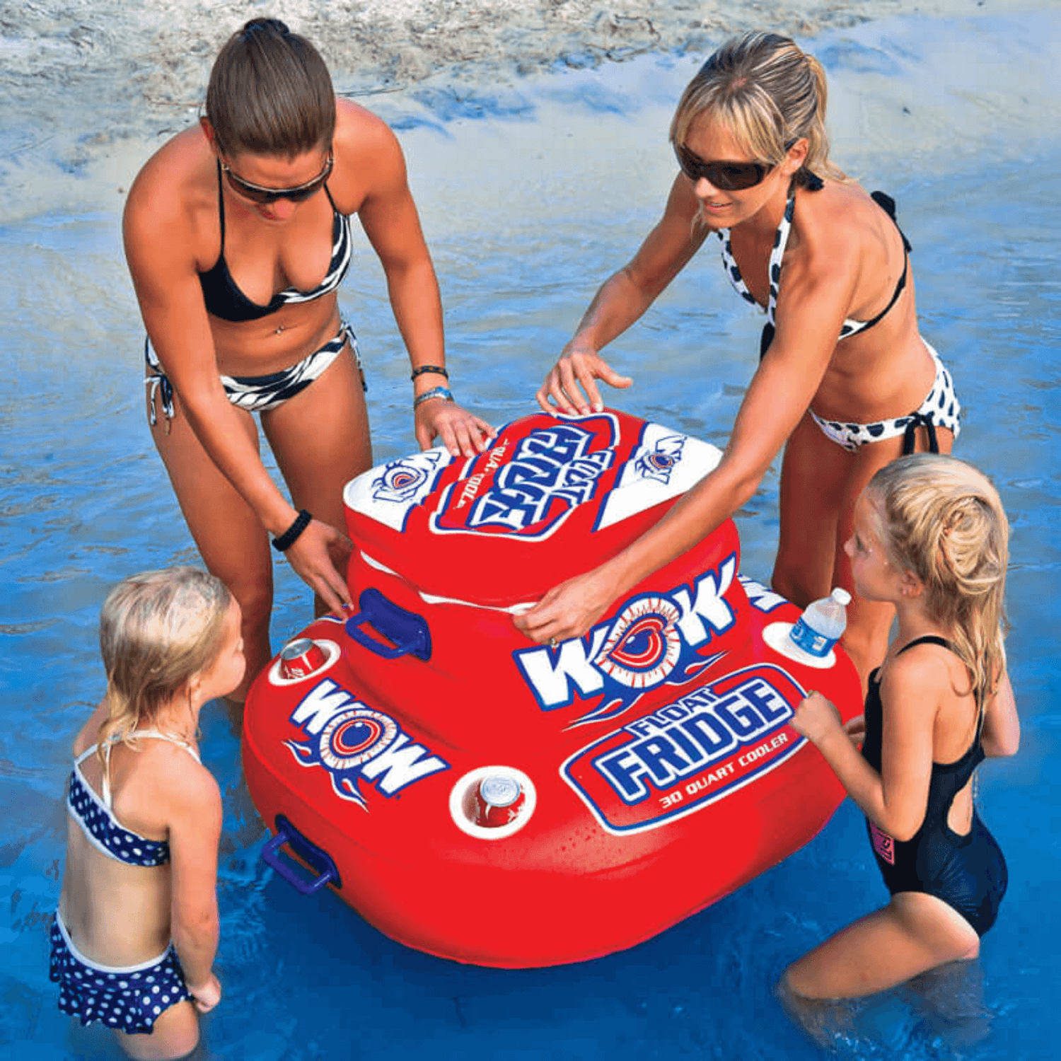 WOW Watersports Float Fridge 30 Can Capacity Inflatable Cooler Jupiter Gear Home