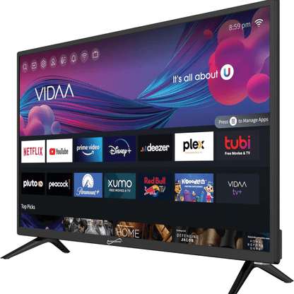 Supersonic 32-inch DLED Smart HDTV with DVD Player ATSC and NTSC System ACDC Compatible Jupiter Gear Home