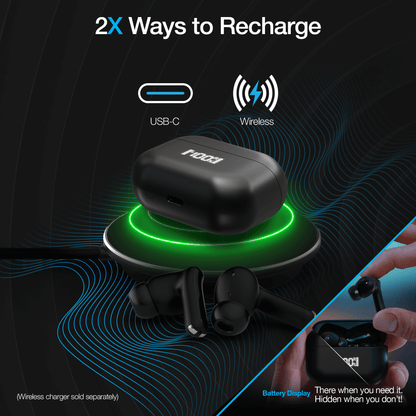 Naztech Xpods ANC Active Noise Cancelling True Wireless Earbuds with Wireless Charging Case Jupiter Gear Home