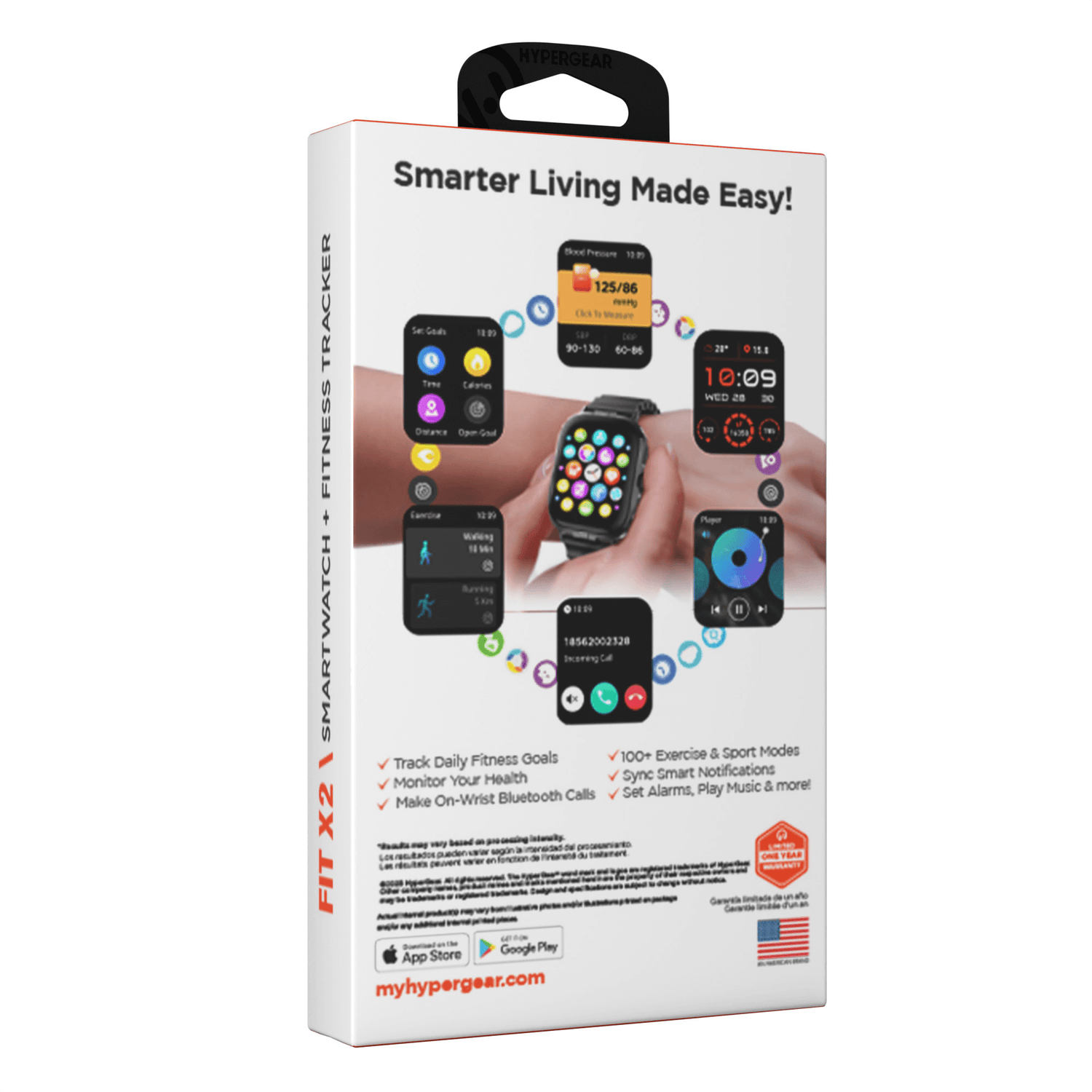 HyperGear FIT X2 Smartwatch and Fitness Tracker Jupiter Gear Home