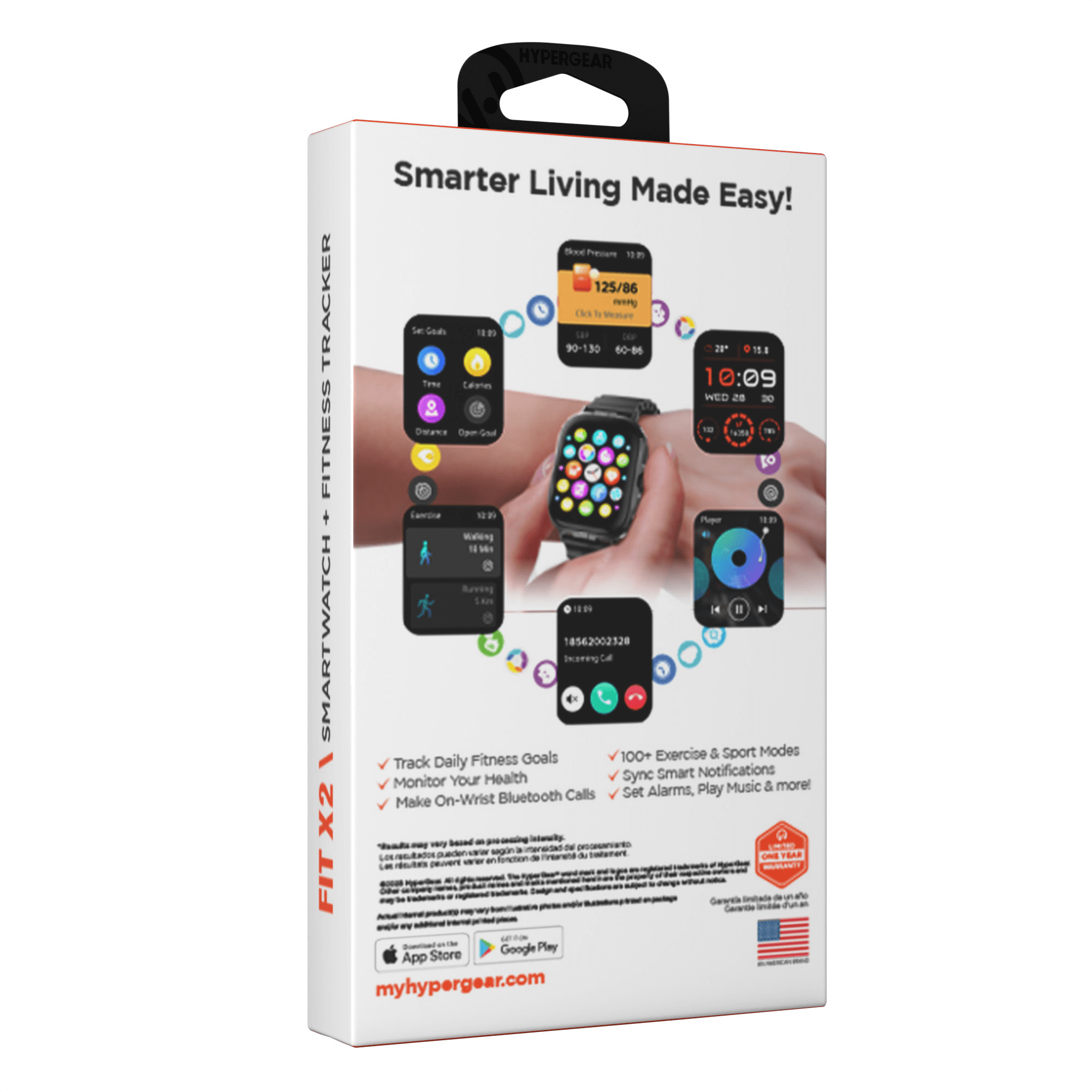 HyperGear FIT X2 Smartwatch and Fitness Tracker Jupiter Gear Home